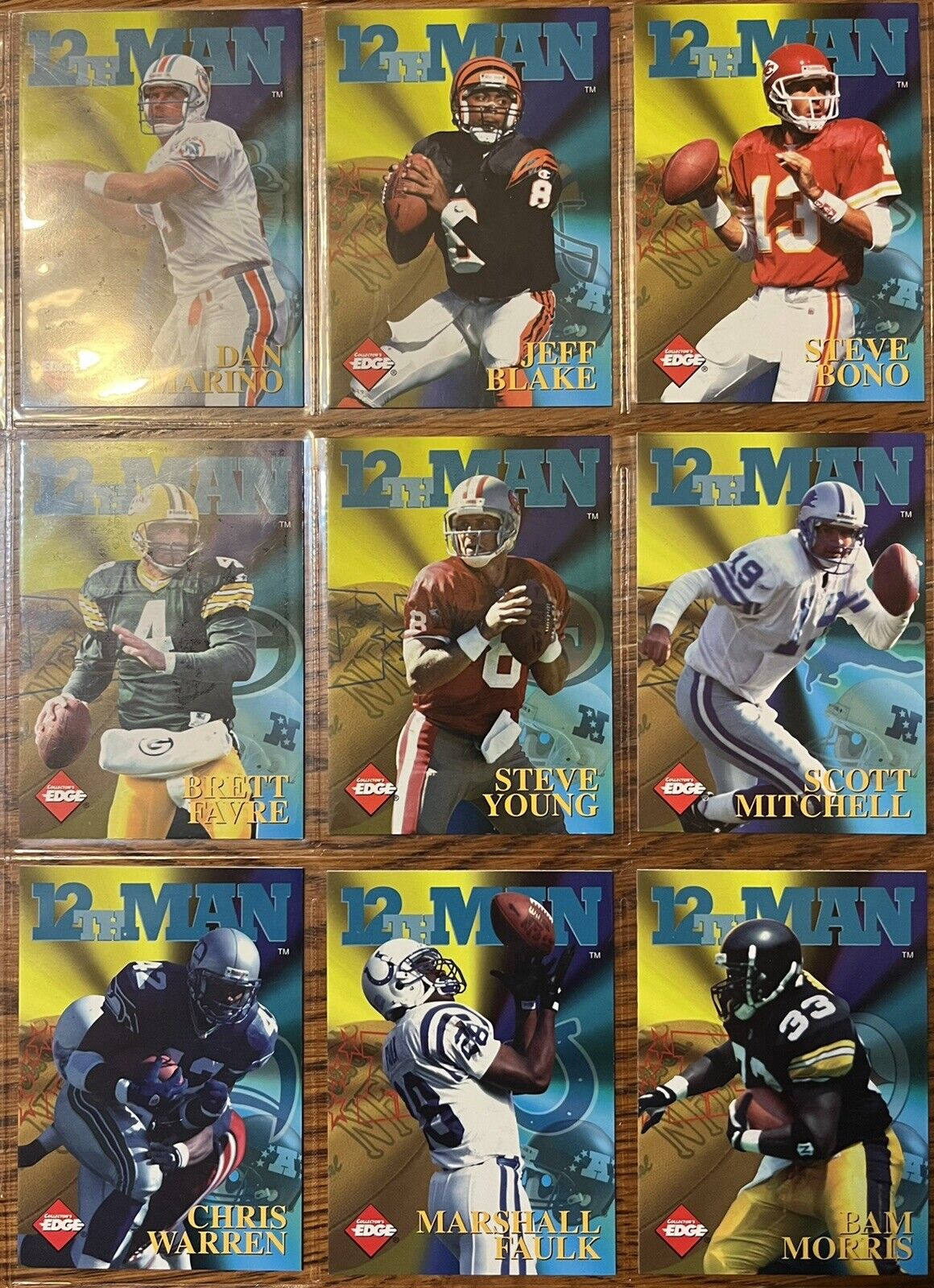 1995 Collector's Edge - 12th MAN - Complete 25-card INSERT SET Baseball cards value