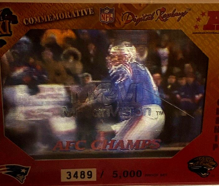   Drew Bledsoe/Patriots - 1997 MotionVisions SUPER BOWL 31 AFC Championship Baseball cards value