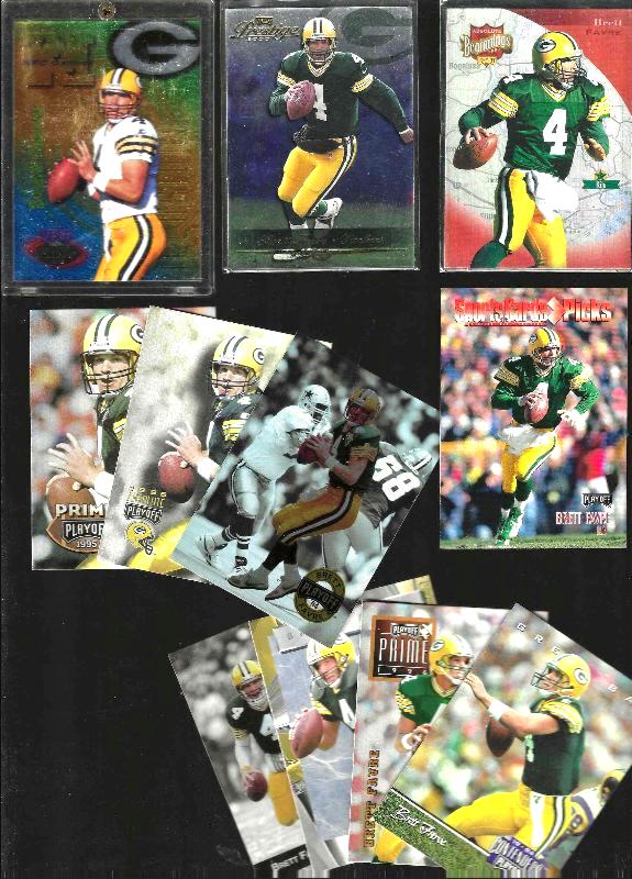 Brett Favre -  PLAYOFF (1993-2000) - Lot of (11) - All different Baseball cards value