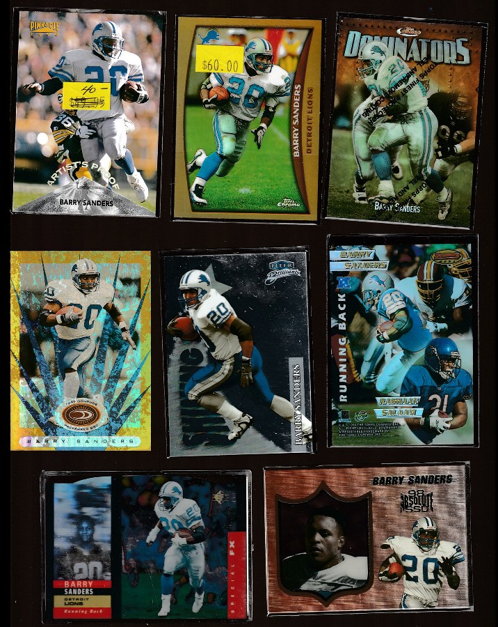 Barry Sanders - 1996 Bowman's Best Mirror Images #5 REFRACTOR Baseball cards value