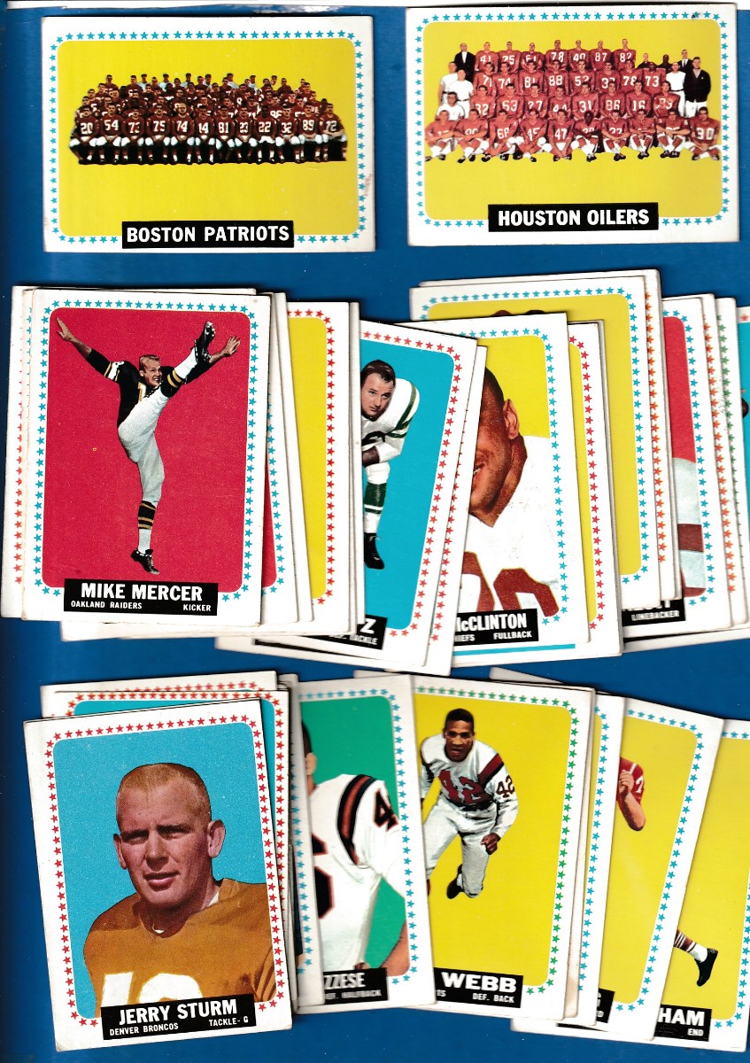 1964 Topps FB  - Lot (38) different with (4) SHORT PRINTS, (2) team cards Football cards value