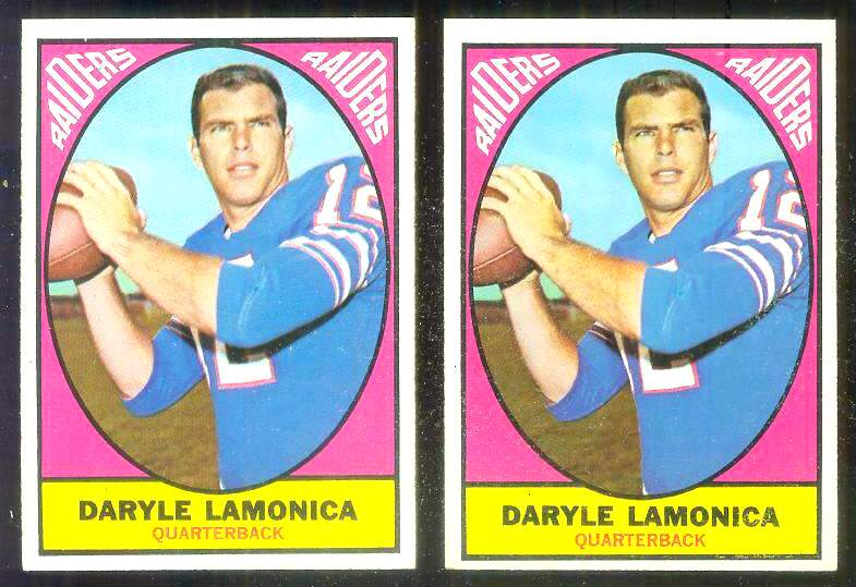 1967 Topps FB #103 Daryle Lamonica [#] (Raiders) Football cards value