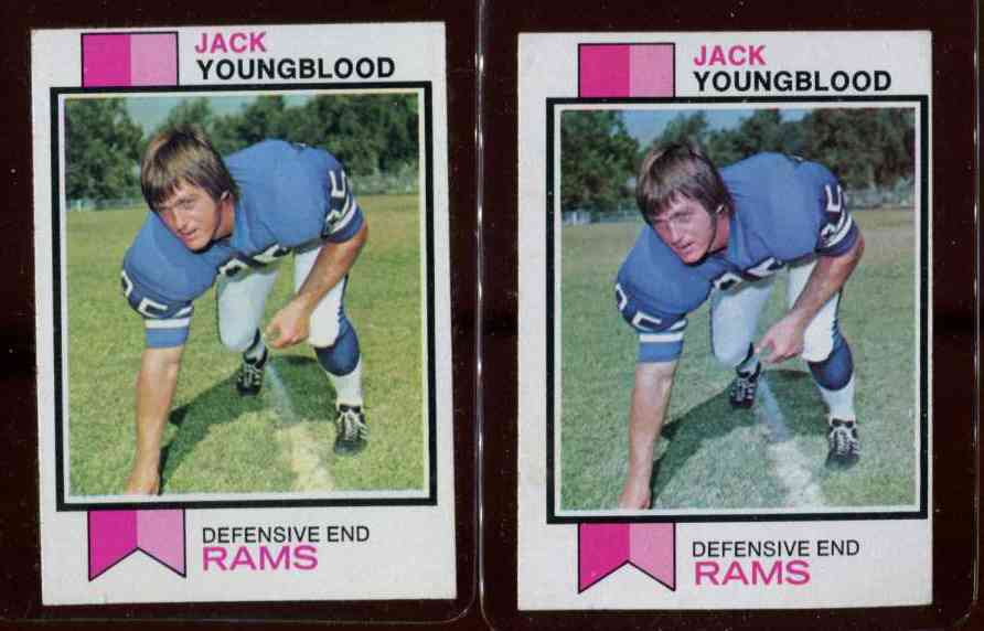 1973 Topps FB #343 Jack Youngblood ROOKIE [#] (Rams) Football cards value