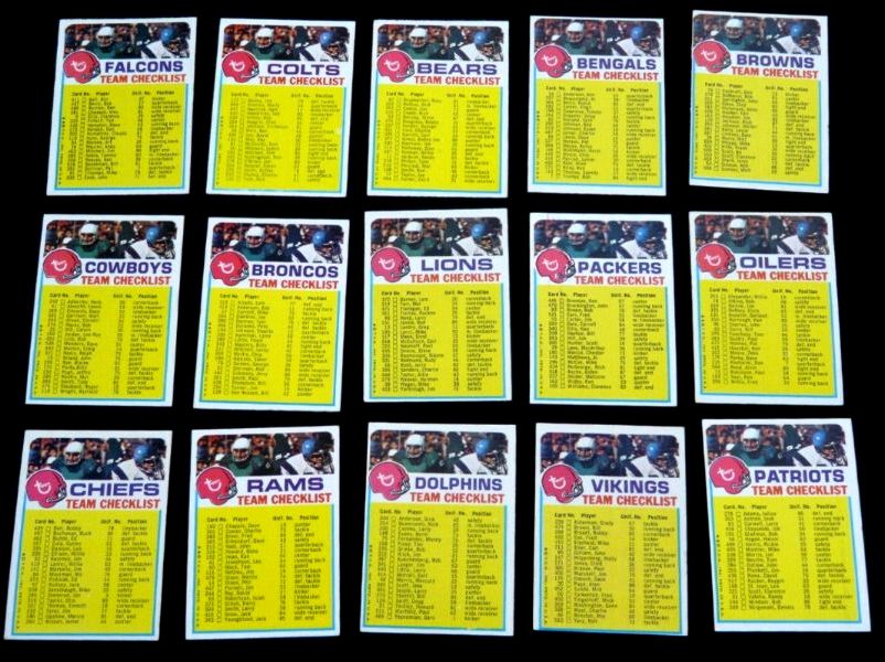 1973 Topps FB  Team Checklist - Near Complete Set/Lot of (20/26) Football cards value