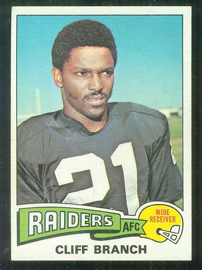 1975 Topps FB #524 Cliff Branch ROOKIE [#a] (Raiders) Football cards value