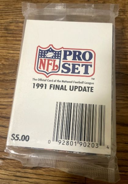 1991 Pro Set Football FINAL UPDATE - SEALED FACTORY SET (25 cards) Baseball cards value
