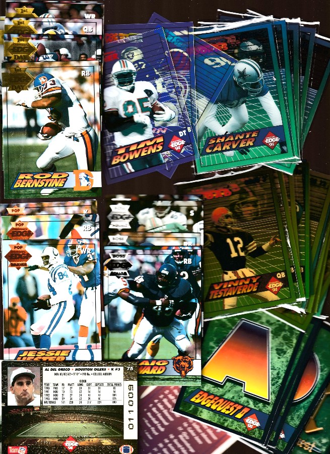 1994 Edge Football - BULK Lot - (32) inserts + (208) base cards & Parallels Baseball cards value