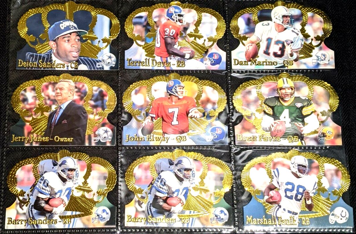  1995 Crown Royale FOOTBALL - Starter Set/Lot (70) different w/(5) parallel Baseball cards value