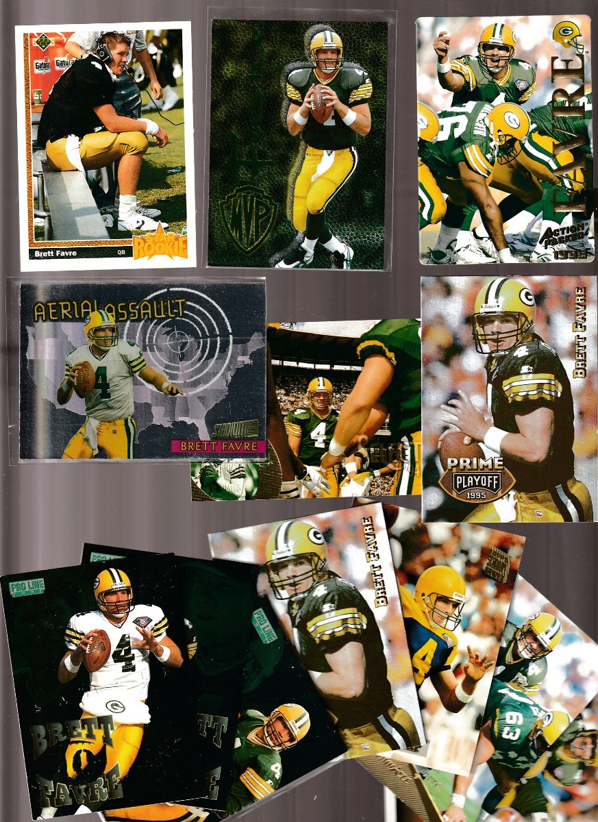 Brett Favre -  *** COLLECTION *** Lot of (50) different w/1991 UD ROOKIE Baseball cards value