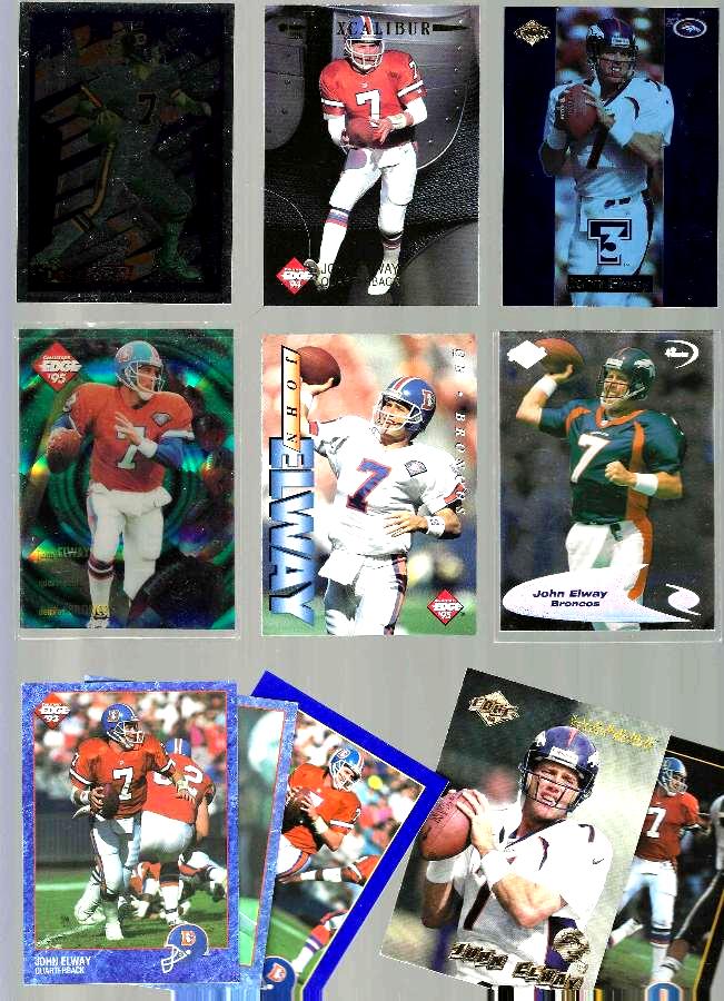 John Elway -  COLLECTOR'S EDGE (1992-98) - Lot of (19) different w/insert Baseball cards value
