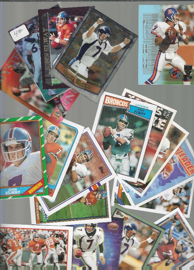 John Elway -  TOPPS (1986-99) - Lot of (23) different w/inserts Baseball cards value