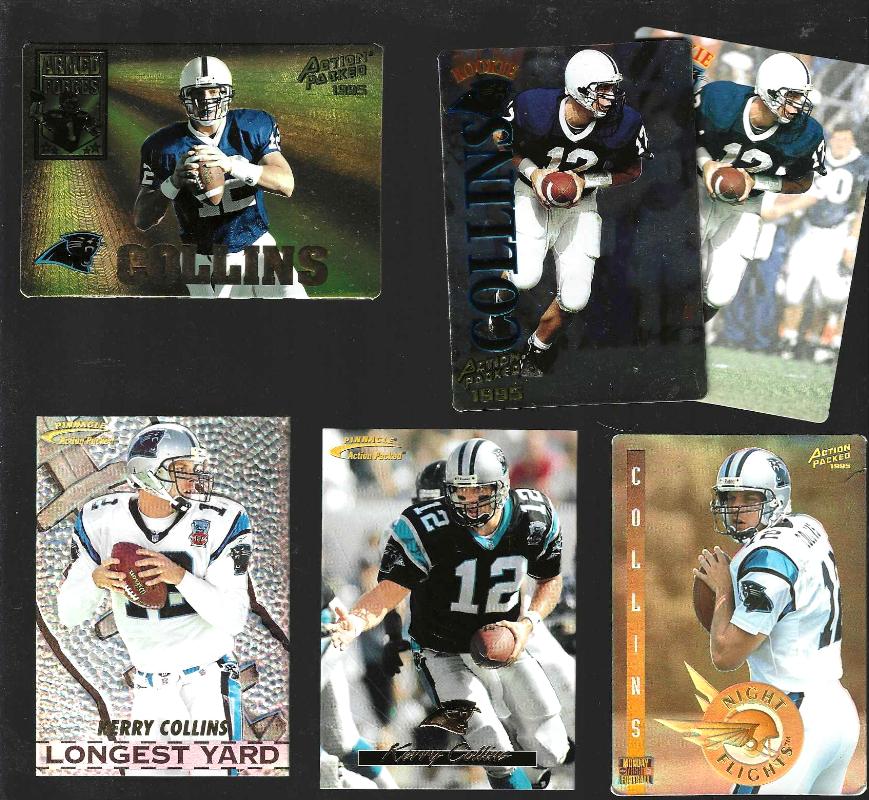 Kerry Collins - ACTION PACKED - Lot of (6) w/Rookies & Inserts (Panthers Baseball cards value