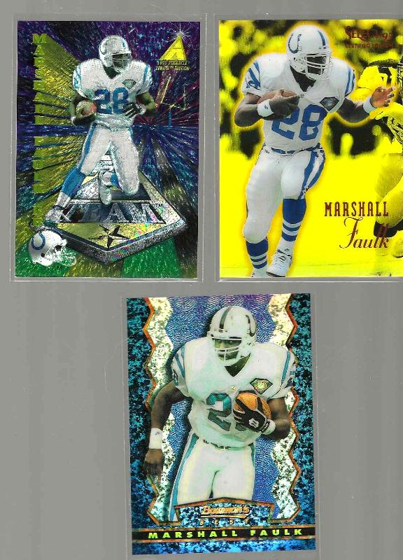 Marshall Faulk - 1995 Select Certified MIRROR GOLD #1 ROOKIE Baseball cards value