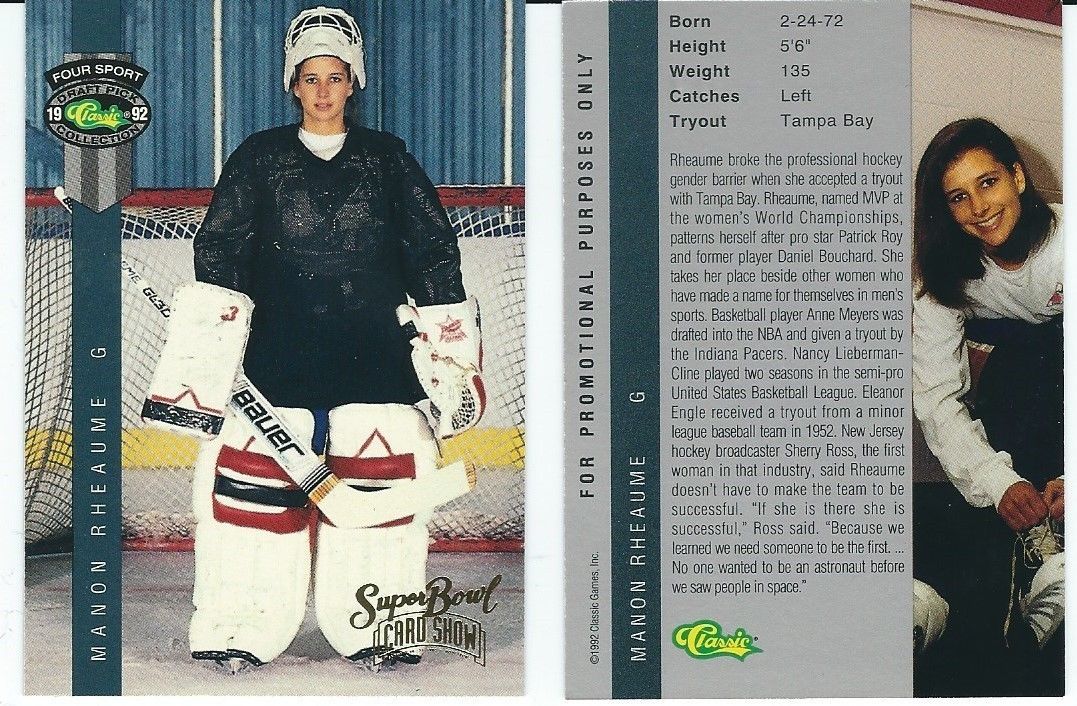 Manon Rheaume - 1992-93 Classic SUPER BOWL PROMOs - Lot of (10) Baseball cards value