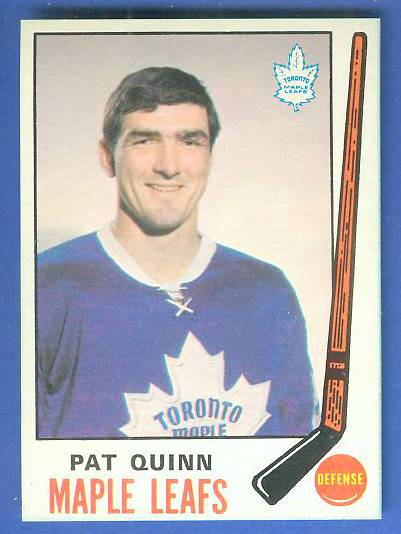 1969-70 O-Pee-Chee/OPC Hockey #186 Pat Quinn ROOKIE (Toronto Maple Leafs) Baseball cards value