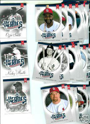 2002 Upper Deck HEROES of BASEBALL - OZZIE SMITH - Complete Set (10 cards) Baseball cards value