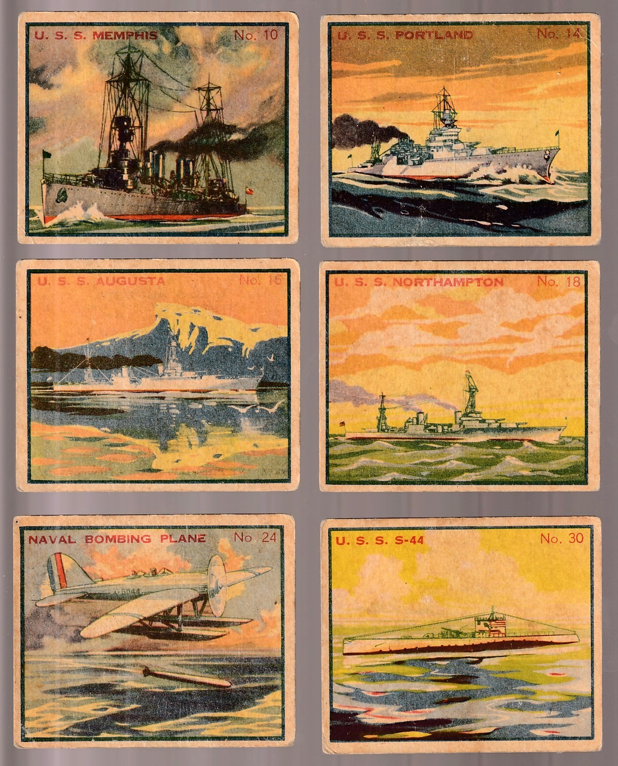 1936 Battleship Gum #14 U.S.S. Portland n cards value