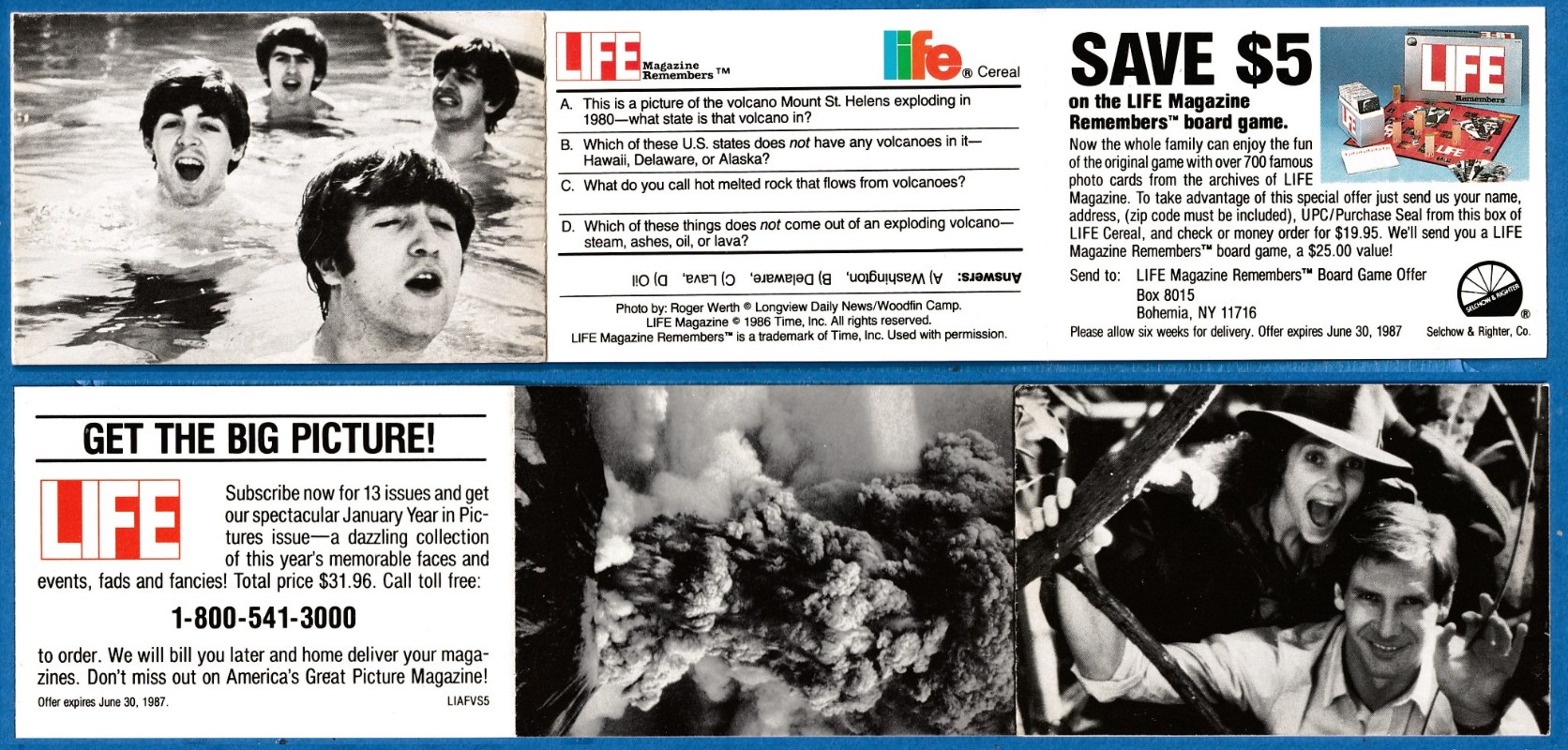 1986 LIFE Magazine/Cereal REMEMBERS - Flip Book cards n cards value