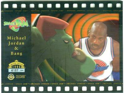 Michael Jordan & Bang 'Space Jam' Celcard Baseball cards value