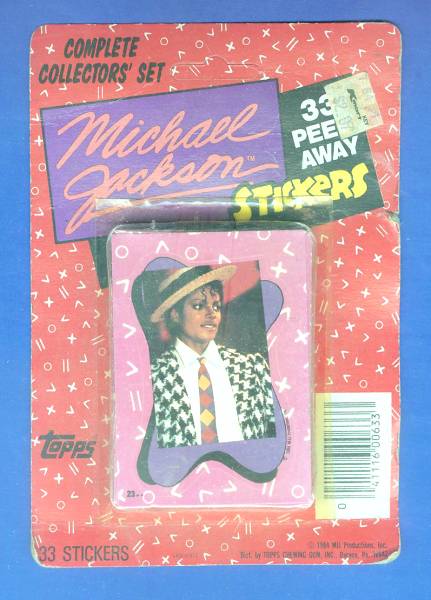 1984 MICHAEL JACKSON - COMPLETE Topps STICKERS FACTORY SET (33 stickers) Baseball cards value