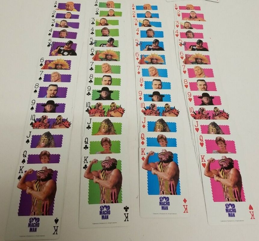  1991 WWF WRESTLING Playing Cards - Near Complete Set (51/52) n cards value