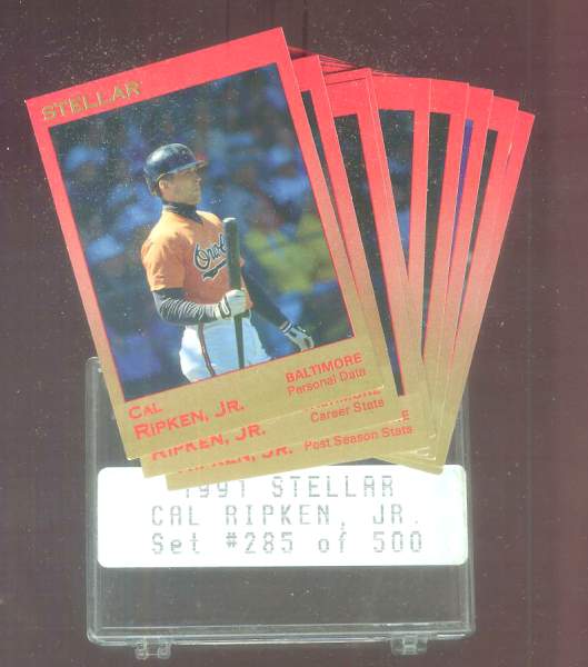 Cal Ripken - 1991 Star Company STELLAR GLOSSY Complete 9-card Set Baseball cards value