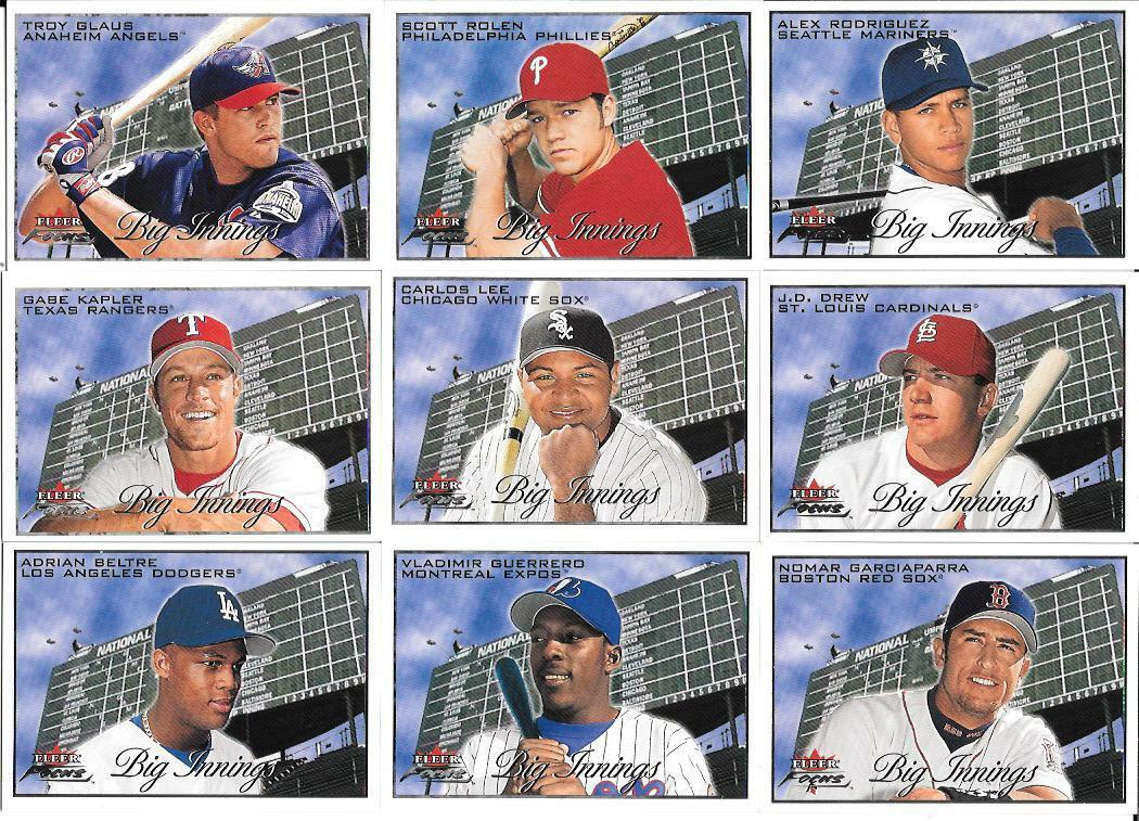 2001 Fleer Focus - BIG INNINGS - Complete Insert Set (25 cards) Baseball cards value