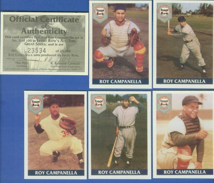 Front Row - 1993 ROY CAMPANELLA - Lot of (10) Complete 5-card Sets (Dodg Baseball cards value