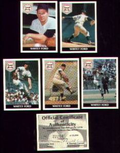 Front Row - 1992 WHITEY FORD - Lot of (10) Complete 5-card Sets (Yankees Baseball cards value