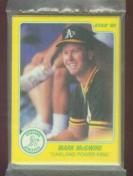 Mark McGwire - 1988 Star Company GLOSSY Complete SET (A's) Baseball cards value
