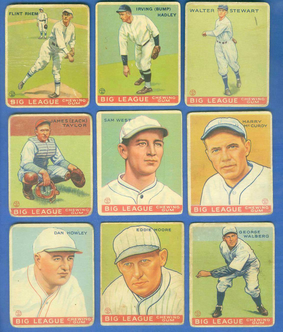 1933 Goudey #140 Bump Hadley Baseball cards value