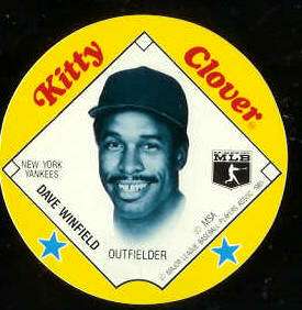 1985 Kitty Clover MSA Disc - Dave Winfield (Twins) Baseball cards value