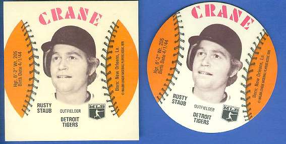 1976 Crane SQUARE-CUT PROOF - Rusty Staub with Regular Disc (Tigers) Baseball cards value