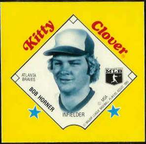  1985 Kitty Clover MSA Disc PROOF - Bob Horner (Braves) Baseball cards value