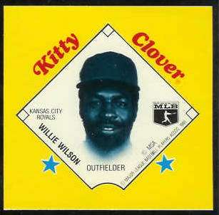  1985 Kitty Clover MSA Disc PROOF - Willie Wilson (Royals) Baseball cards value