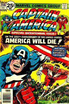 Comic: CAPTAIN AMERICA #200 (SPECIAL BICENTENNIAL ISSUE!) Baseball cards value