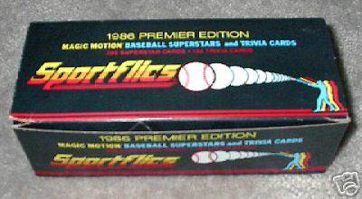1986 Sportflics - COMPLETE FACTORY SET (200 cards + Trivia cards) Baseball cards value