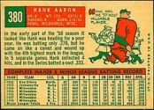 1959 Topps Baseball card back