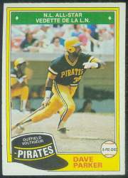 1981 O-Pee-Chee (OPC) Baseball card front