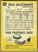 1967 Topps Football card back