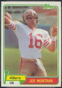 1981 Topps Football card front