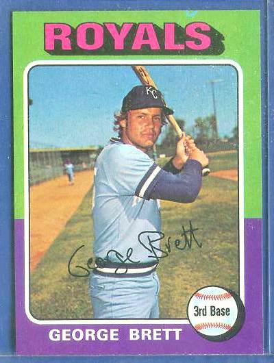 1975 Topps #228 George Brett ROOKIE [#b] (Royals) Baseball cards value