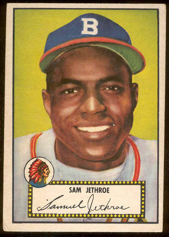 1952 Topps #.27 Sam Jethroe [#a] (Boston Braves) Baseball cards