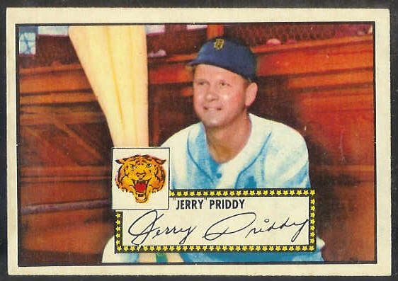 1952 Topps #.28 Jerry Priddy [#c] (Tigers) Baseball cards