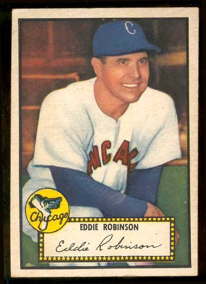 1952 Topps #.32 Eddie Robinson (White Sox) Baseball cards