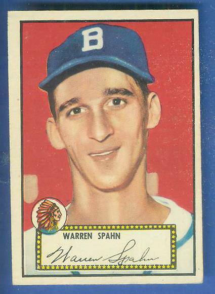 1952 Topps #.33 Warren Spahn (Boston Braves) Baseball cards