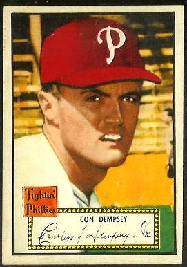 1952 Topps #.44 Con Dempsey RED-BACK (Phillies) Baseball cards