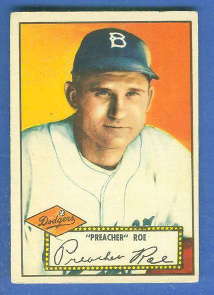 1952 Topps #.66 'Preacher' Roe (Brooklyn Dodgers) Baseball cards value