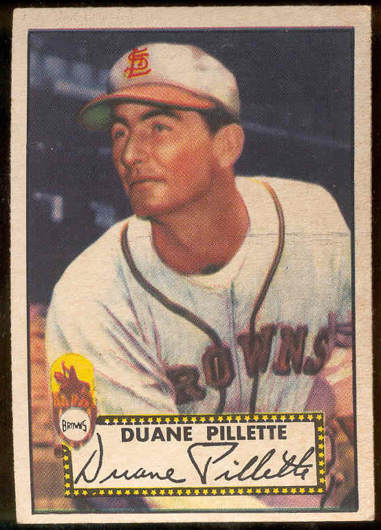 1952 Topps #.82 Duane Pillette [#a] (St. Louis Browns) Baseball cards value