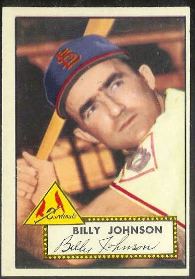 1952 Topps #.83 Billy Johnson [#b] (Cardinals) Baseball cards value